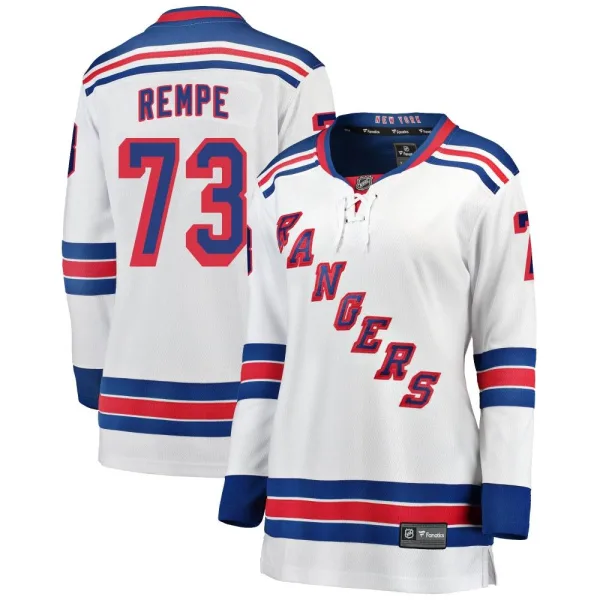 Fanatics Branded Matt Rempe New York Rangers Women's Breakaway Away Jersey - White