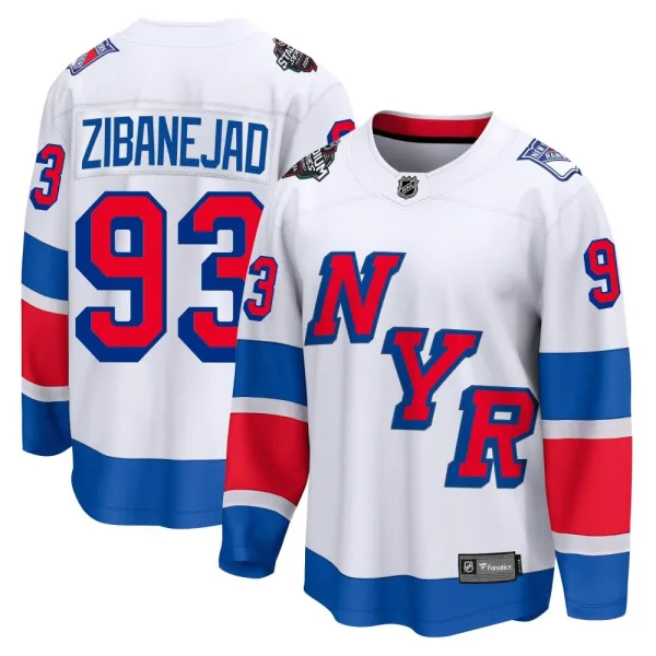 Fanatics Branded Mika Zibanejad New York Rangers Breakaway 2024 Stadium Series Jersey - White