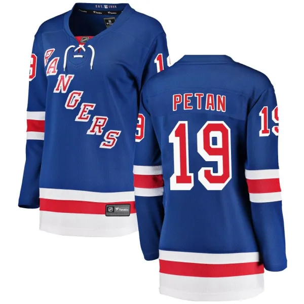 Fanatics Branded Nic Petan New York Rangers Women's Breakaway Home Jersey - Blue