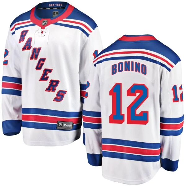 Fanatics Branded Nick Bonino New York Rangers Breakaway Away Jersey - White