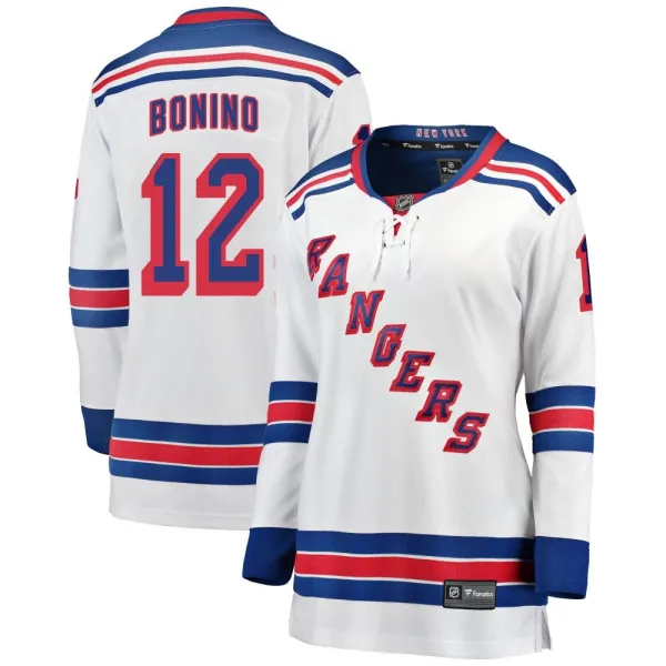 Fanatics Branded Nick Bonino New York Rangers Women's Breakaway Away Jersey - White