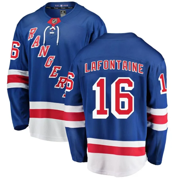 Fanatics Branded Pat Lafontaine New York Rangers Breakaway Home Jersey - Blue