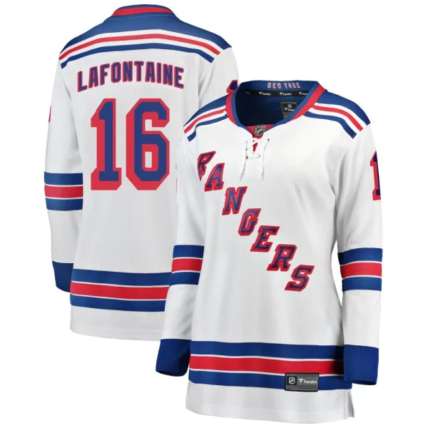 Fanatics Branded Pat Lafontaine New York Rangers Women's Breakaway Away Jersey - White
