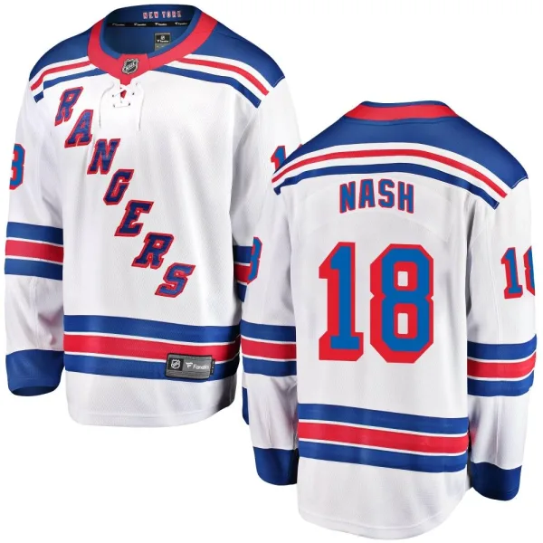 Fanatics Branded Riley Nash New York Rangers Breakaway Away Jersey - White