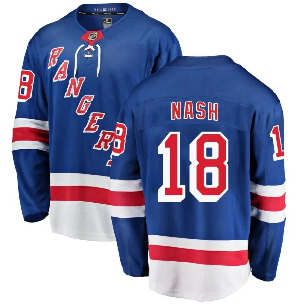 Fanatics Branded Riley Nash New York Rangers Breakaway Home Jersey - Blue