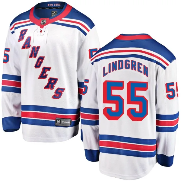 Fanatics Branded Ryan Lindgren New York Rangers Breakaway Away Jersey - White