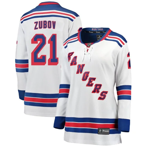 Fanatics Branded Sergei Zubov New York Rangers Women's Breakaway Away Jersey - White