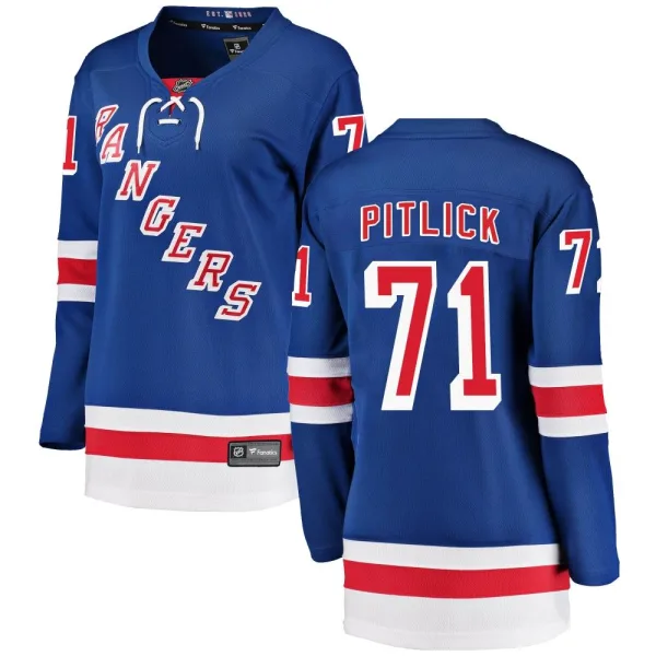 Fanatics Branded Tyler Pitlick New York Rangers Women's Breakaway Home Jersey - Blue
