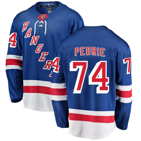 Fanatics Branded Vince Pedrie New York Rangers Breakaway Home Jersey - Blue