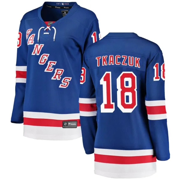 Fanatics Branded Walt Tkaczuk New York Rangers Women's Breakaway Home Jersey - Blue