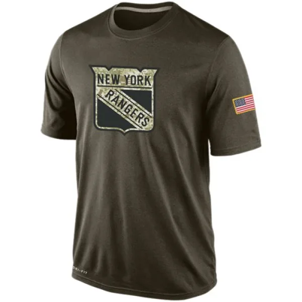 Nike New York Rangers Salute To Service KO Performance Dri-FIT T-Shirt - Olive
