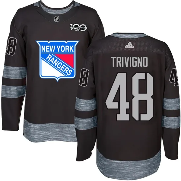 Bobby Trivigno New York Rangers Youth Authentic 1917-2017 100th Anniversary Jersey - Black