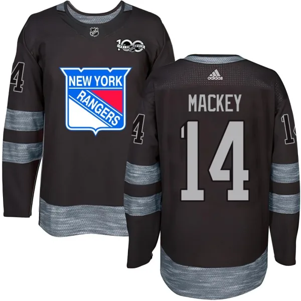 Connor Mackey New York Rangers Youth Authentic 1917-2017 100th Anniversary Jersey - Black