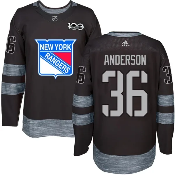 Glenn Anderson New York Rangers Youth Authentic 1917-2017 100th Anniversary Jersey - Black
