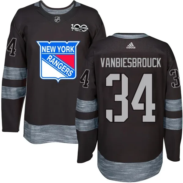 John Vanbiesbrouck New York Rangers Authentic 1917-2017 100th Anniversary Jersey - Black