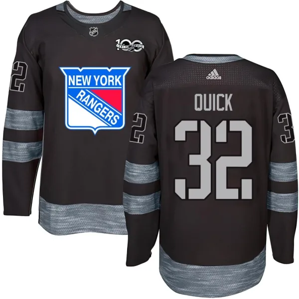 Jonathan Quick New York Rangers Youth Authentic 1917-2017 100th Anniversary Jersey - Black