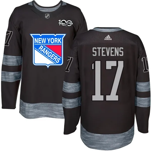 Kevin Stevens New York Rangers Youth Authentic 1917-2017 100th Anniversary Jersey - Black