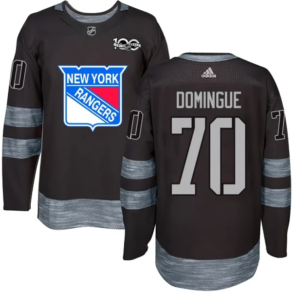 Louis Domingue New York Rangers Authentic 1917-2017 100th Anniversary Jersey - Black