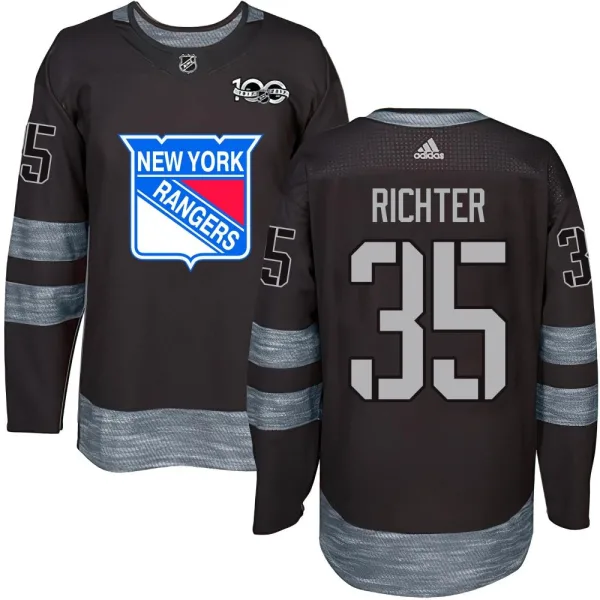Mike Richter New York Rangers Youth Authentic 1917-2017 100th Anniversary Jersey - Black