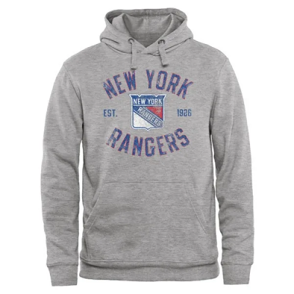 New York Rangers Heritage Pullover Hoodie - Ash -