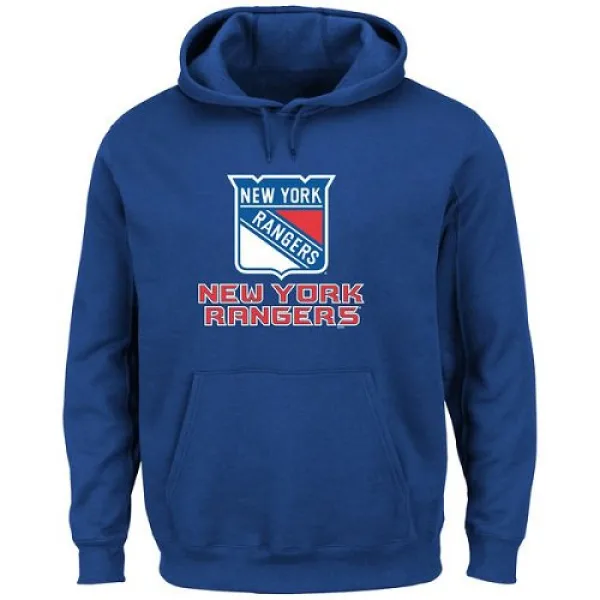 New York Rangers Majsetic Critical Victory VIII Pullover Hoodie - - Royal Blue