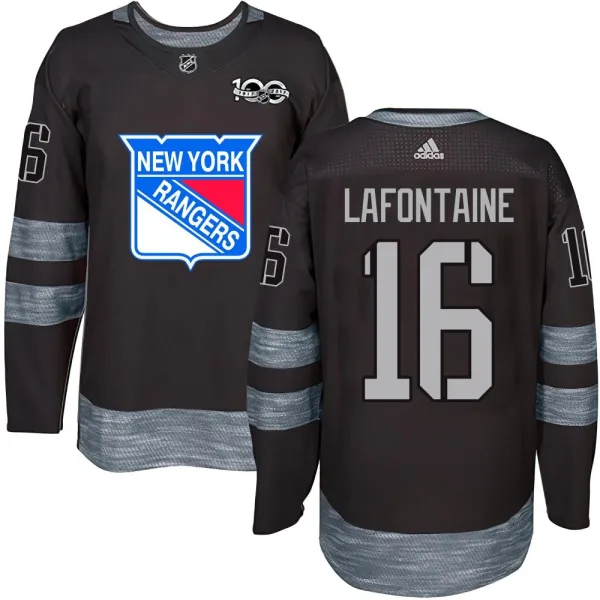 Pat Lafontaine New York Rangers Authentic 1917-2017 100th Anniversary Jersey - Black