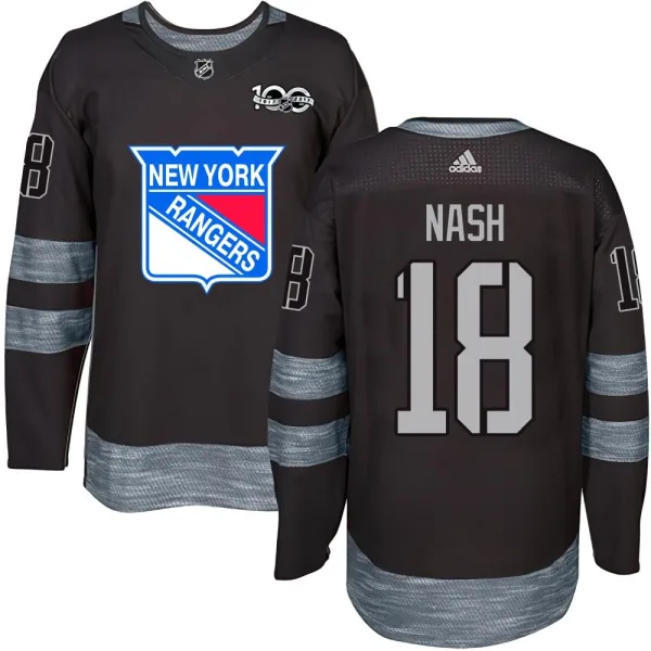 Riley Nash New York Rangers Youth Authentic 1917-2017 100th Anniversary Jersey - Black